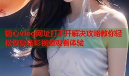 糖心vlog网址打不开解决攻略教你轻松恢复精彩视频观看体验