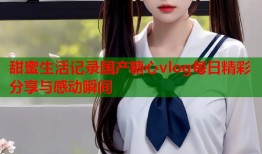 甜蜜生活记录国产糖心vlog每日精彩分享与感动瞬间