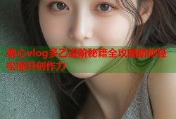糖心vlog多乙进阶秘籍全攻略助你轻松提升创作力