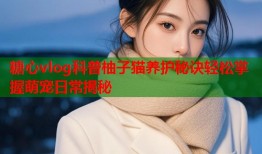 糖心vlog科普柚子猫养护秘诀轻松掌握萌宠日常揭秘