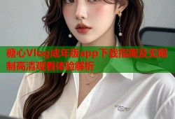 糖心Vlog成年版app下载指南及无限制高清观看体验解析