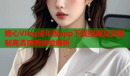 糖心Vlog成年版app下载指南及无限制高清观看体验解析
