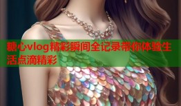 糖心vlog精彩瞬间全记录带你体验生活点滴精彩