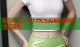 糖心vlog二次次次轻松剪辑分享精彩生活瞬间