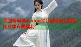 芋圆呀呀糖心vlog平台邀请码互换轻松分享专属福利