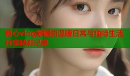 糖心vlog娜娜的温暖日常与独特生活分享精彩记录