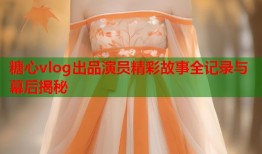 糖心vlog出品演员精彩故事全记录与幕后揭秘