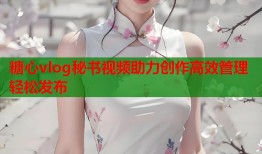 糖心vlog秘书视频助力创作高效管理轻松发布
