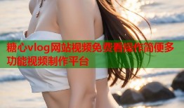 糖心vlog网站视频免费看操作简便多功能视频制作平台