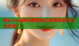 糖心vlog精彩瞬间全记录带你走进生活点滴