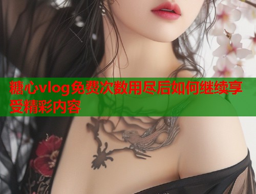 糖心vlog免费次数用尽后如何继续享受精彩内容